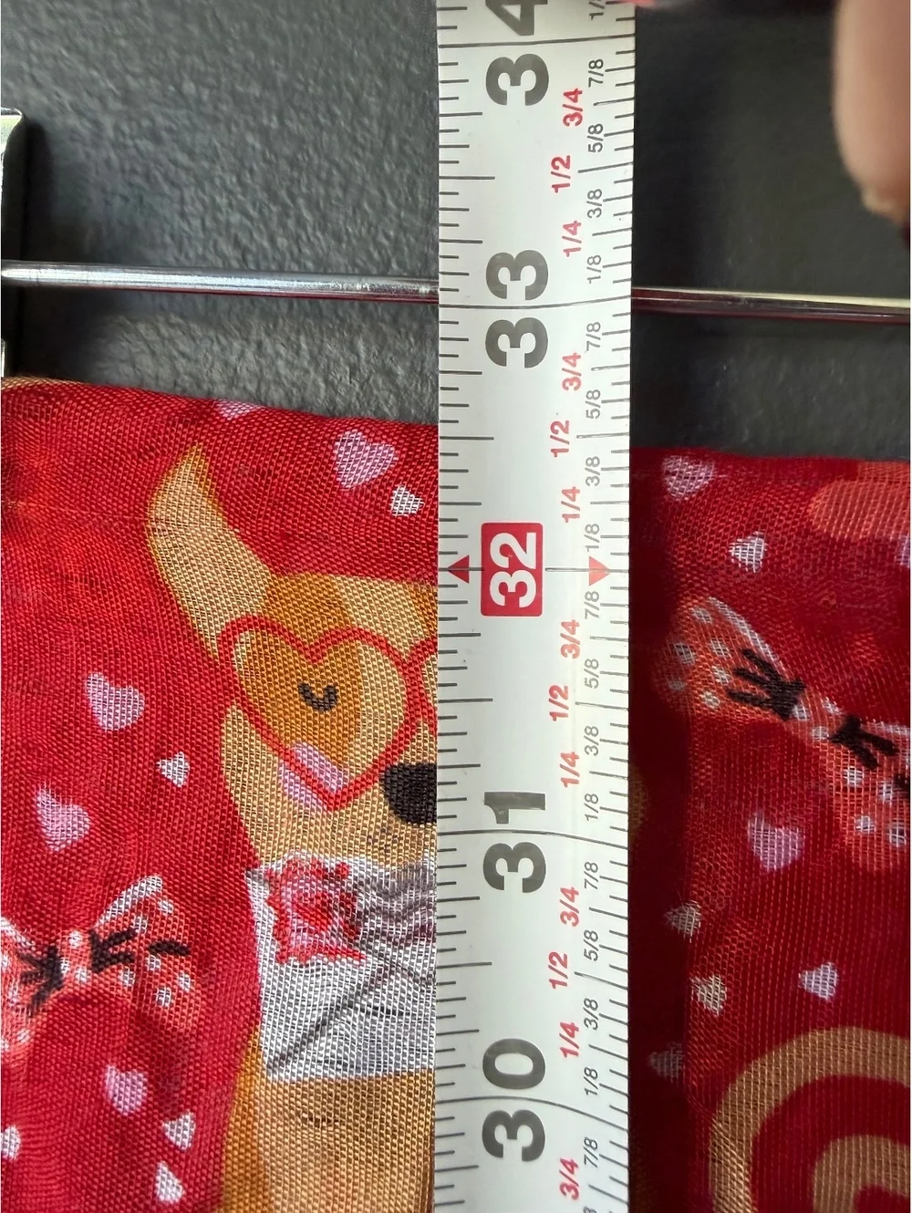 Red Animal Print Scarf with Cats and Dogs Pattern